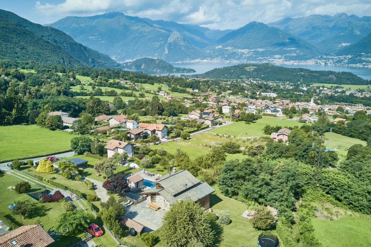 Chalet Con Piscina E Vista Panoramica Colico Bagian luar foto