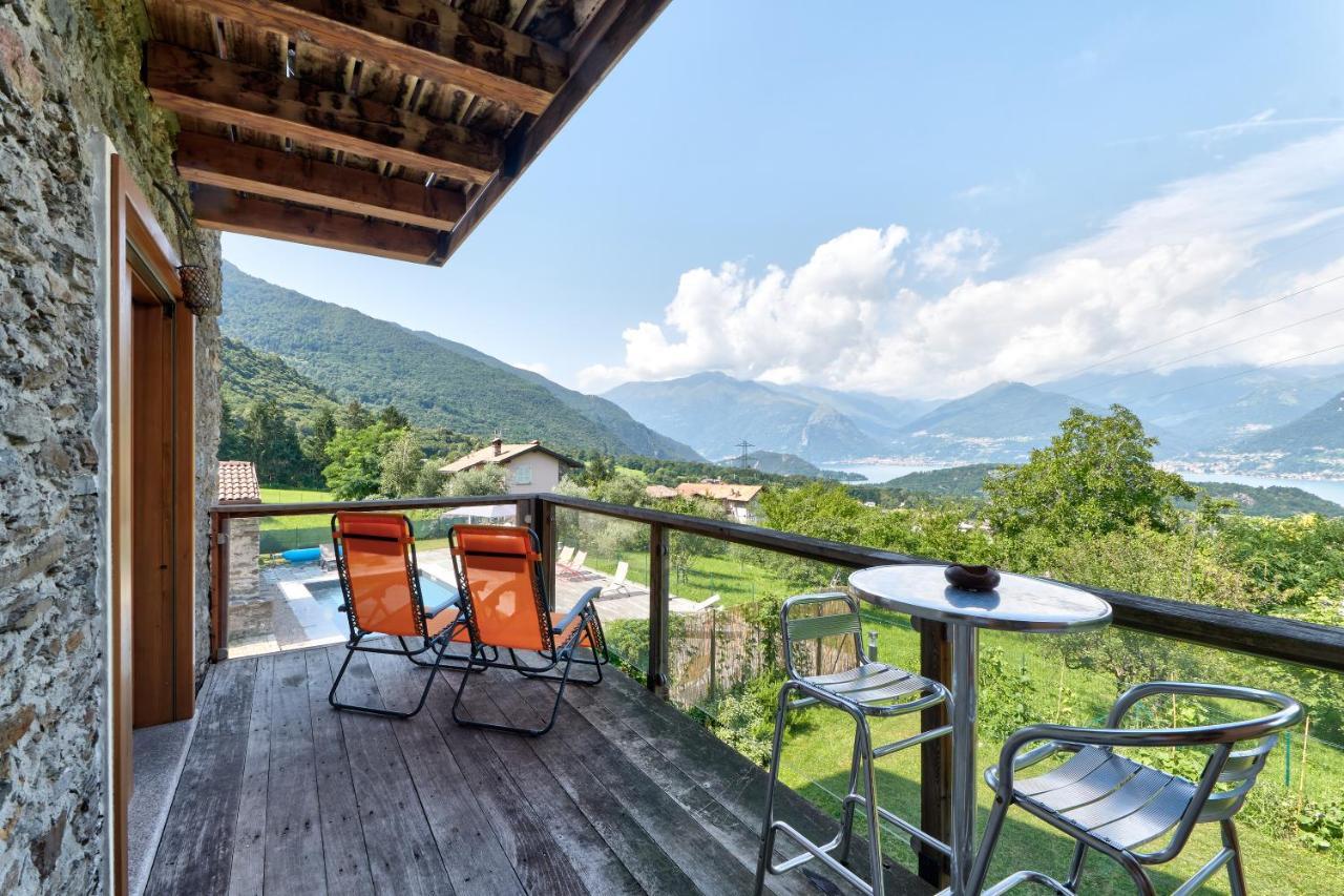 Chalet Con Piscina E Vista Panoramica Colico Bagian luar foto